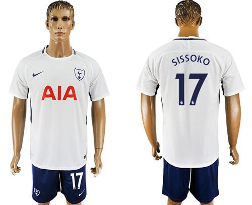 Tottenham Hotspur #17 Sissoko White/Blue Soccer Club Jersey